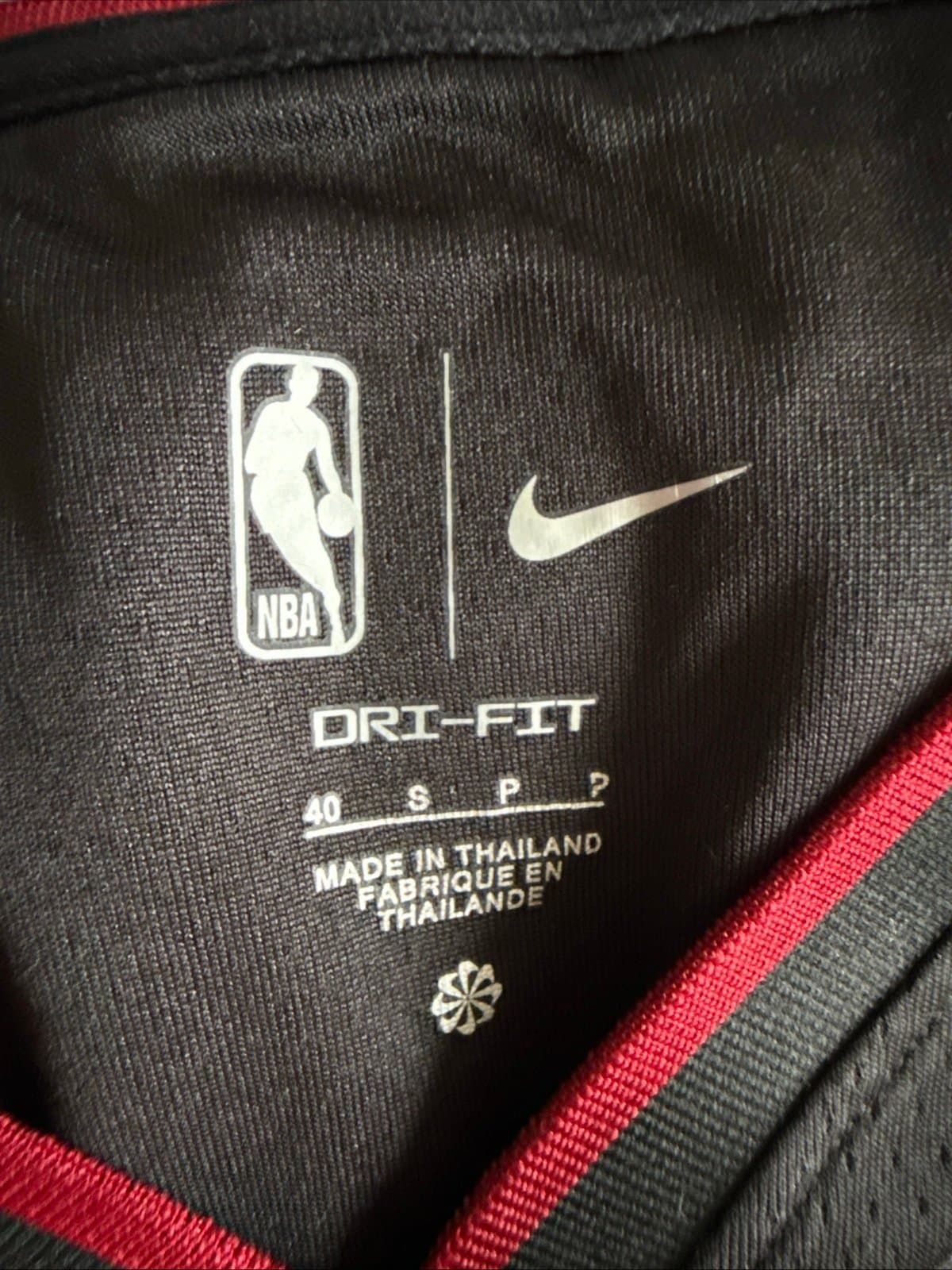 Men’s Nike Miami Heat Jaime Jaquez Jr #11 Nike Jersey Icon Edition Sz 40 - NWT - Thumbnail 4