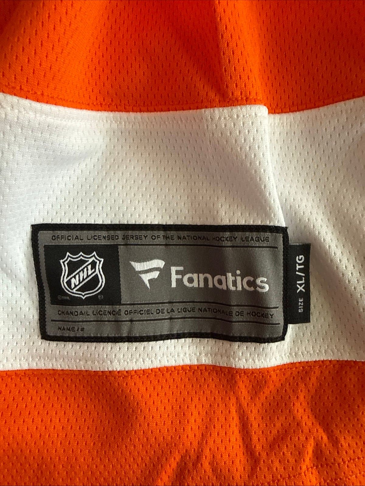 Men’s Fanatics Claude Giroux #28 Philadelphia Flyers Jersey Sz XL - Orange NWT - Thumbnail 3