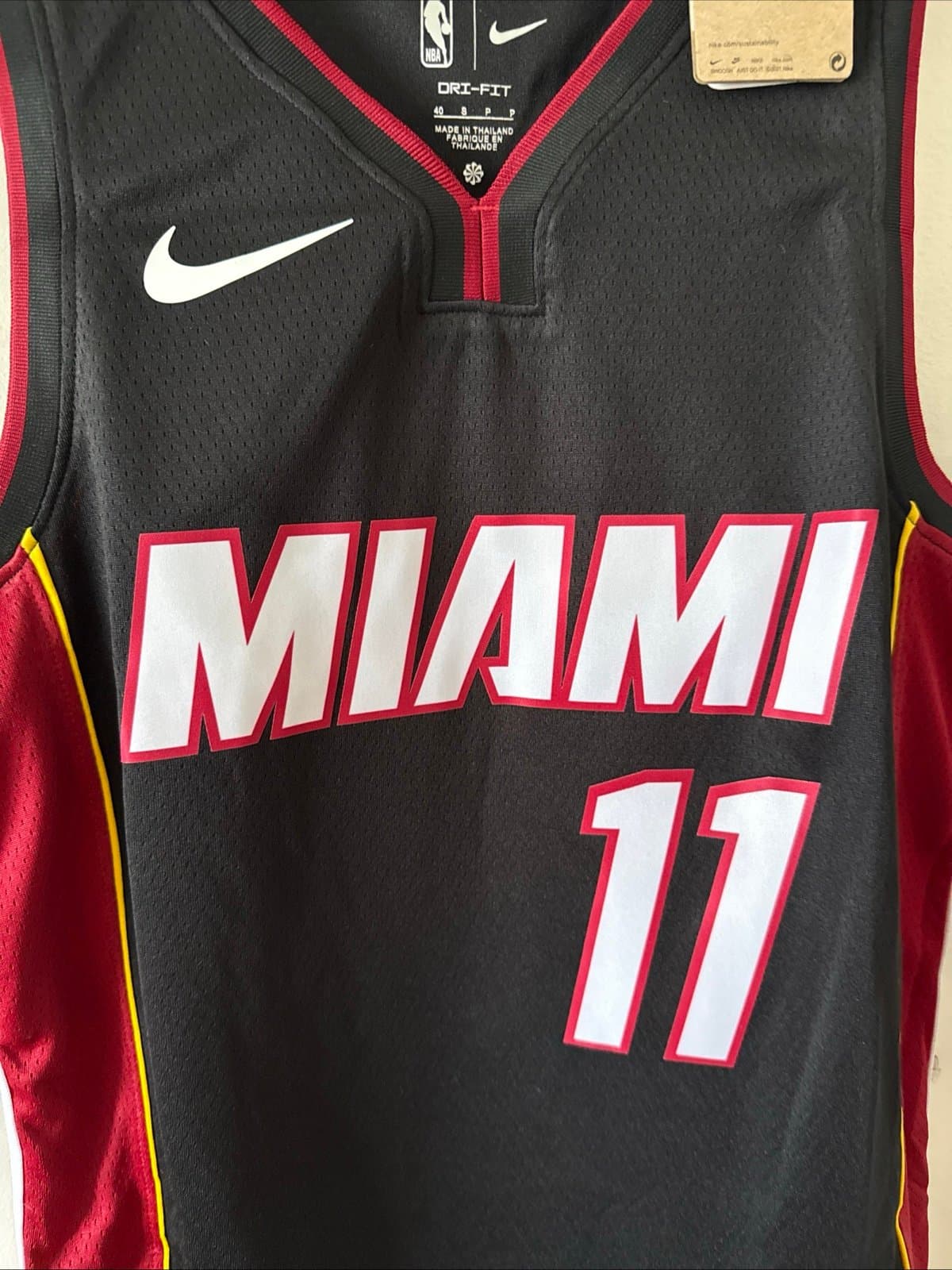 Men’s Nike Miami Heat Jaime Jaquez Jr #11 Nike Jersey Icon Edition Sz 40 - NWT - Thumbnail 2