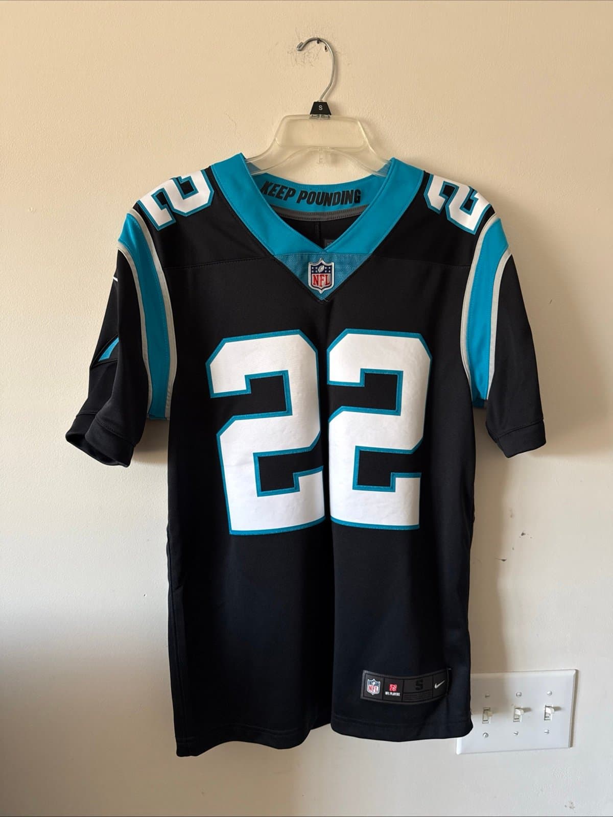 Men’s Nike CHRISTIAN MCCAFFREY #22 Carolina Panthers Vapor Lmtd Jersey Sz S - Image 1