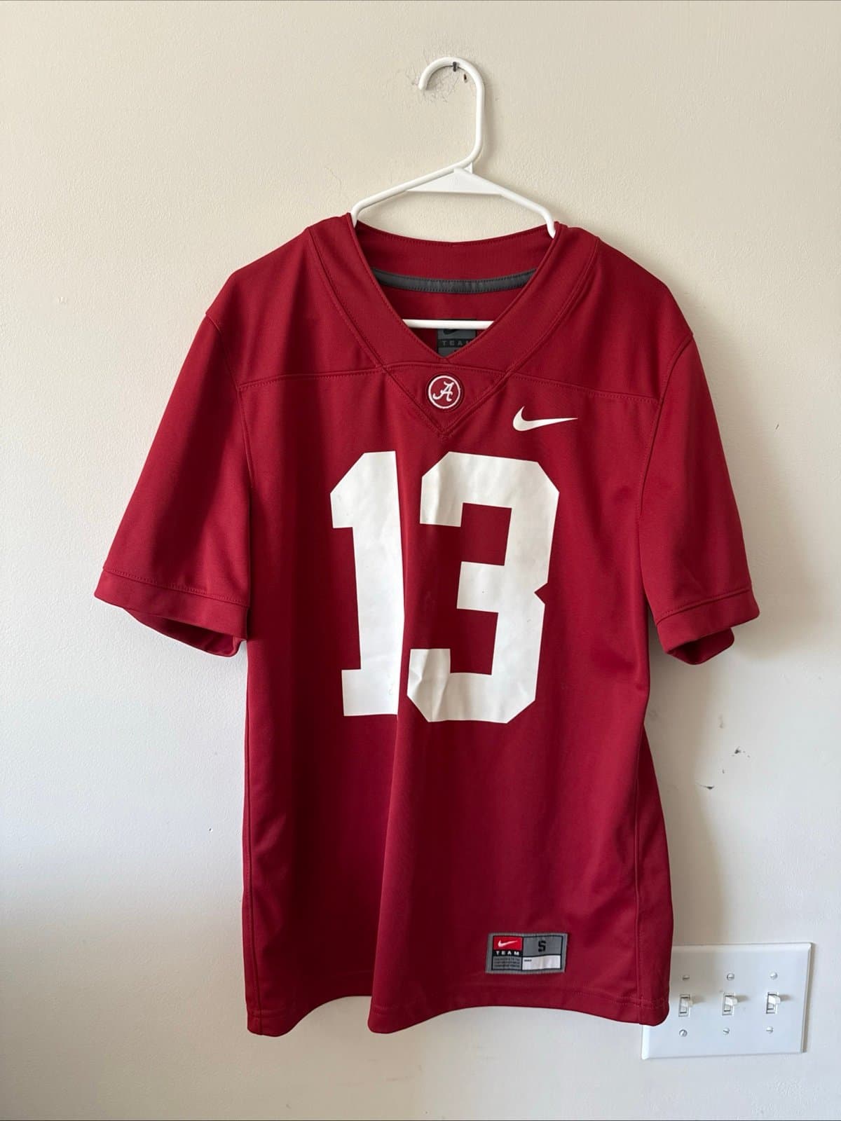 Men’s Nike Tua Tagovailoa #13 Alabama Crimson Tide Game Jersey Sz S - Red RARE - Image 1