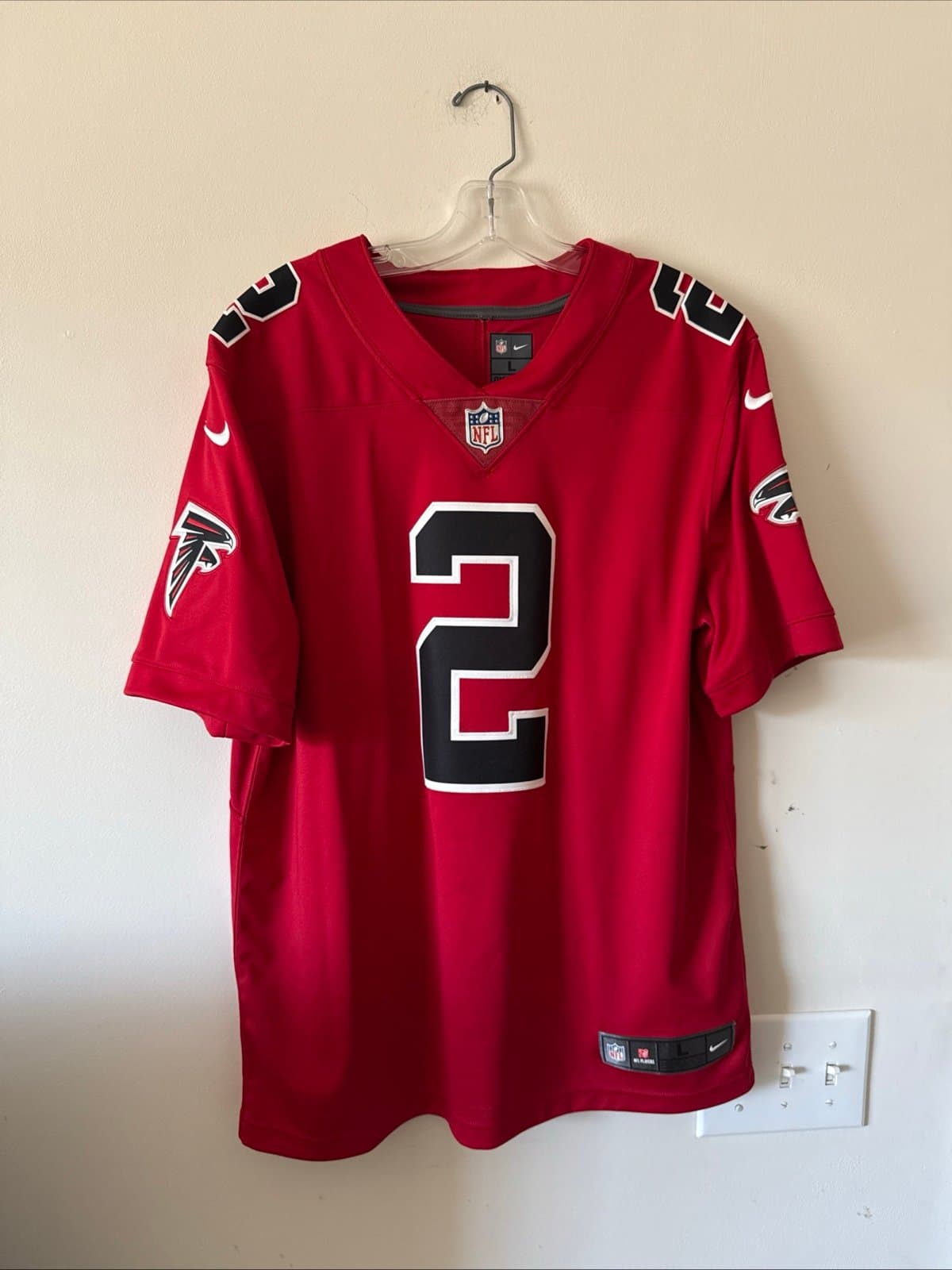 Men's Nike Matt Ryan #2 Atlanta Falcons Vapor Limited Jersey Sz L - Red RARE - Image 1