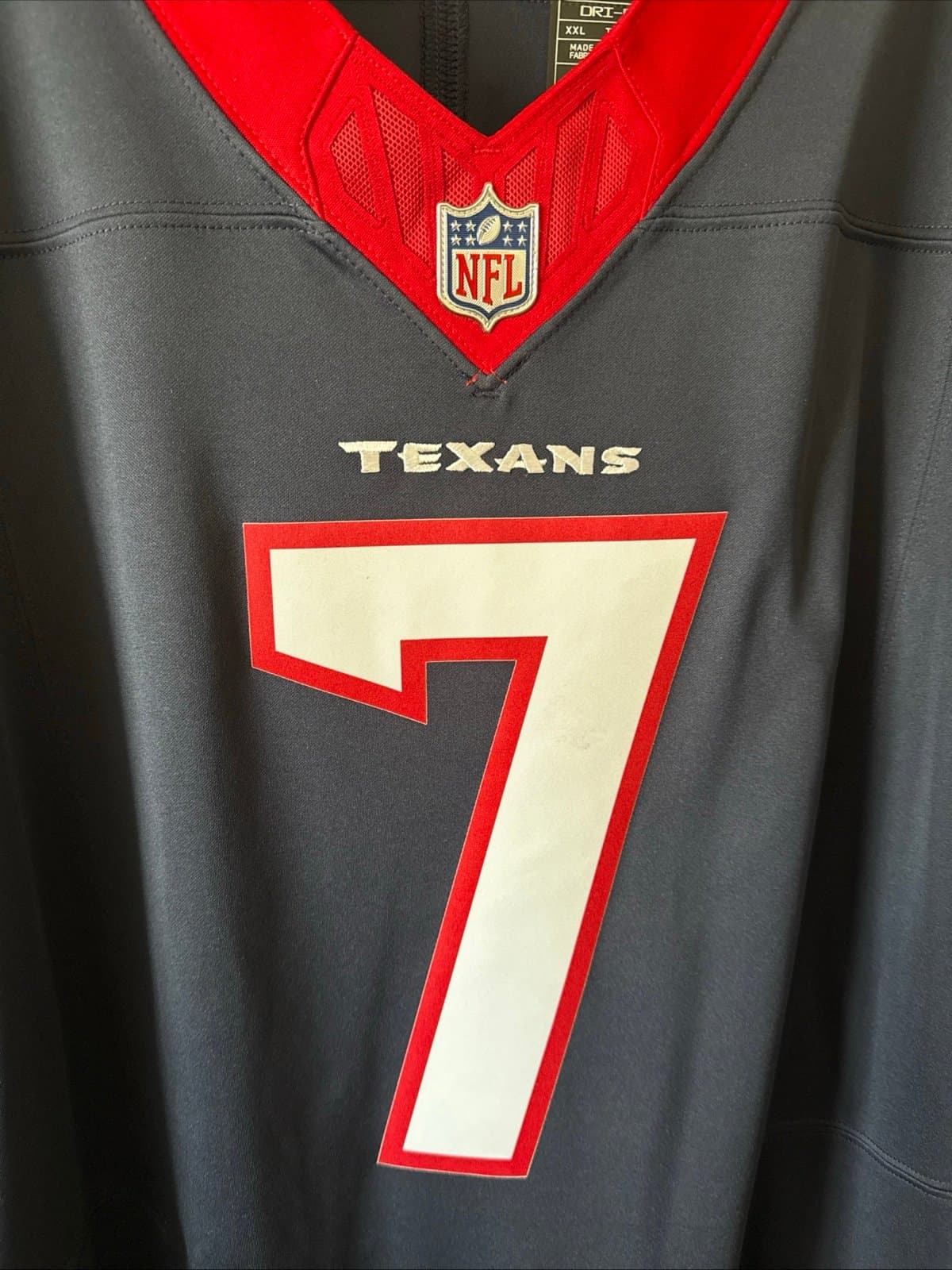 Men’s Nike CJ Stroud #7 Houston Texans Vapor Lmtd Away NFL Jersey Sz 2XL - Blue - Thumbnail 2
