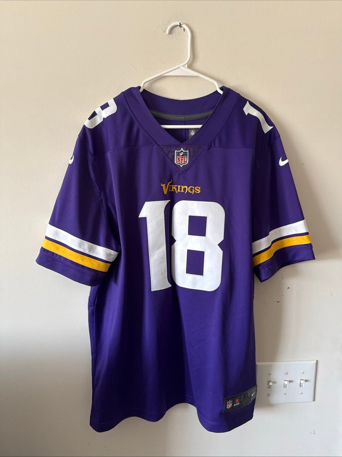 Men’s Nike Justin Jefferson #18 Minnesota Vikings Vapor Lmtd Jersey Size XL RARE - Image 1