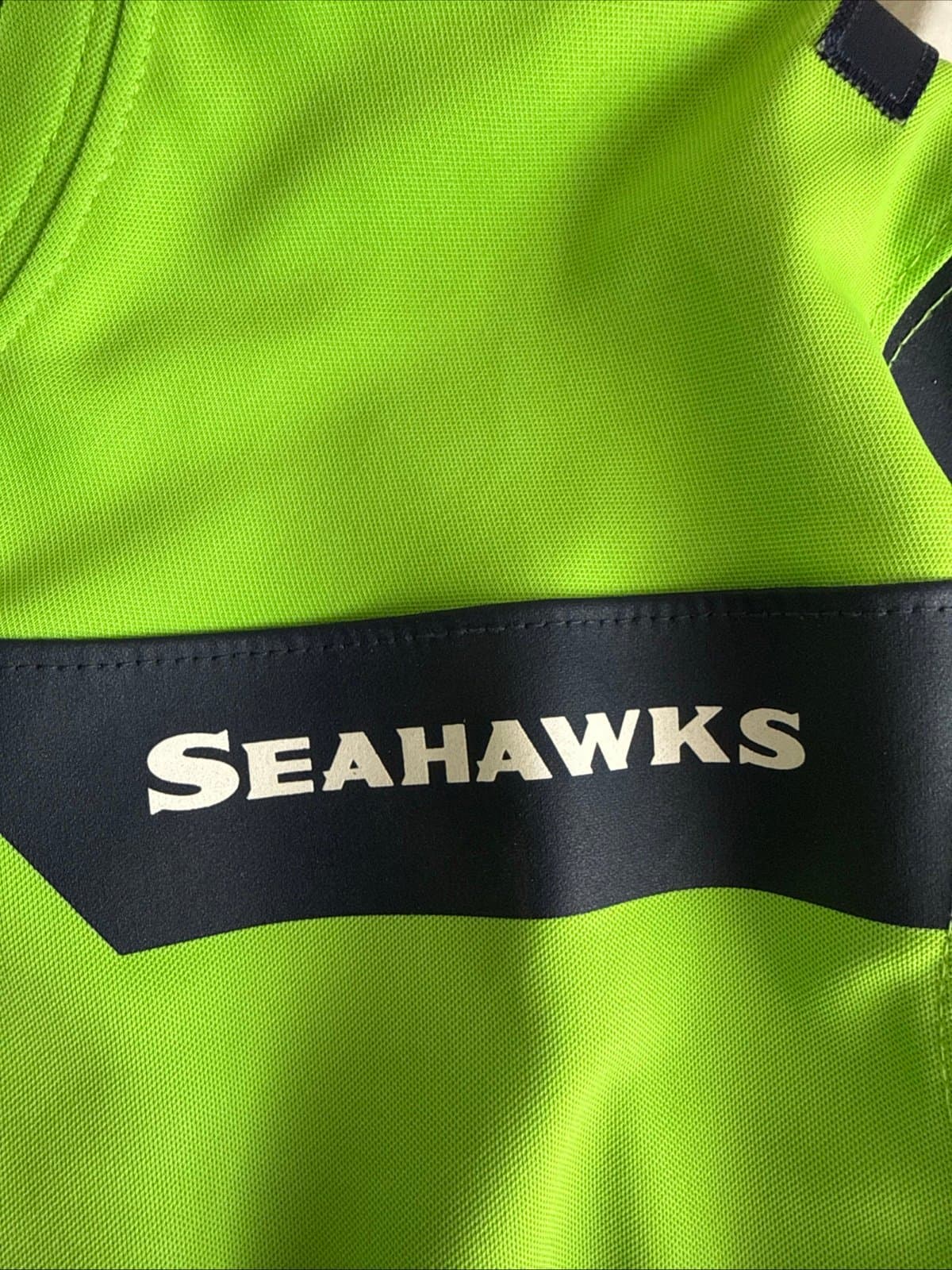 Men’s Nike Russell Wilson #3 Seattle Seahawks Color Rush Vapor Lmtd Jersey Sz L - Thumbnail 6
