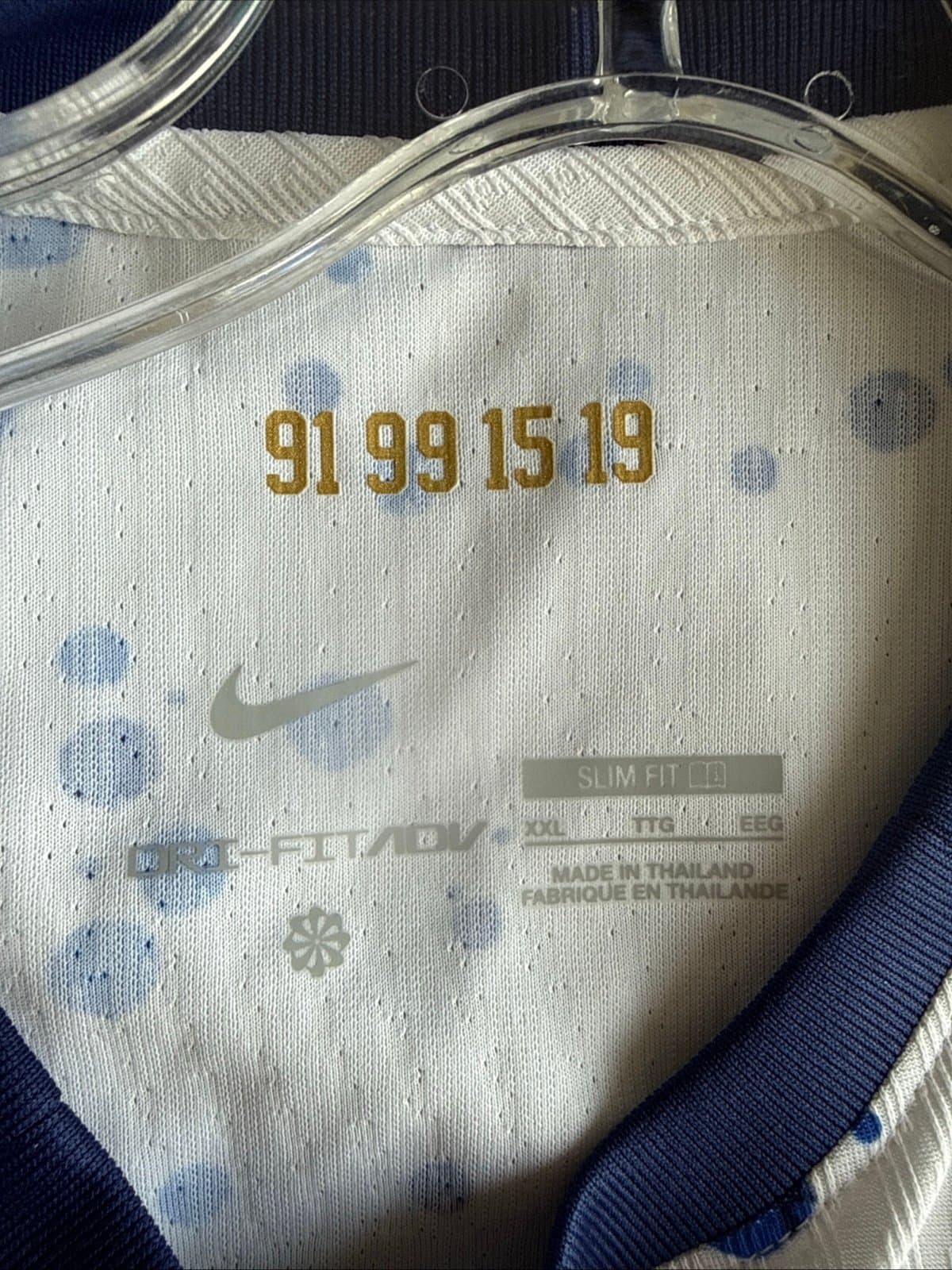 Men’s Nike 2023 USMNT ADV Authentic Soccer Home Jersey Sz 2XL - White RARE - Thumbnail 4