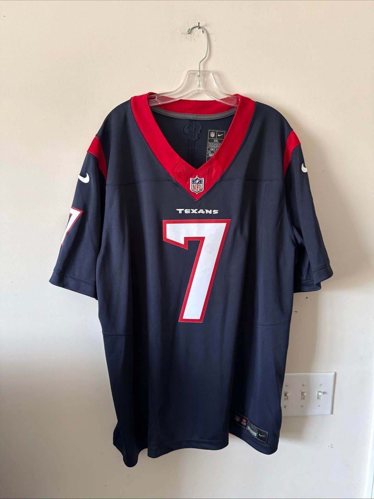 Men’s Nike CJ Stroud #7 Houston Texans Vapor Lmtd Away NFL Jersey Sz 2XL - Blue - Image 1