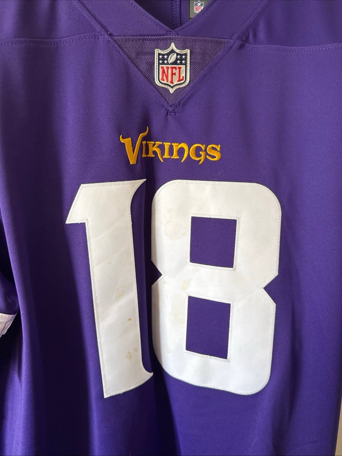 Men’s Nike Justin Jefferson #18 Minnesota Vikings Vapor Lmtd Jersey Size XL RARE - Thumbnail 2