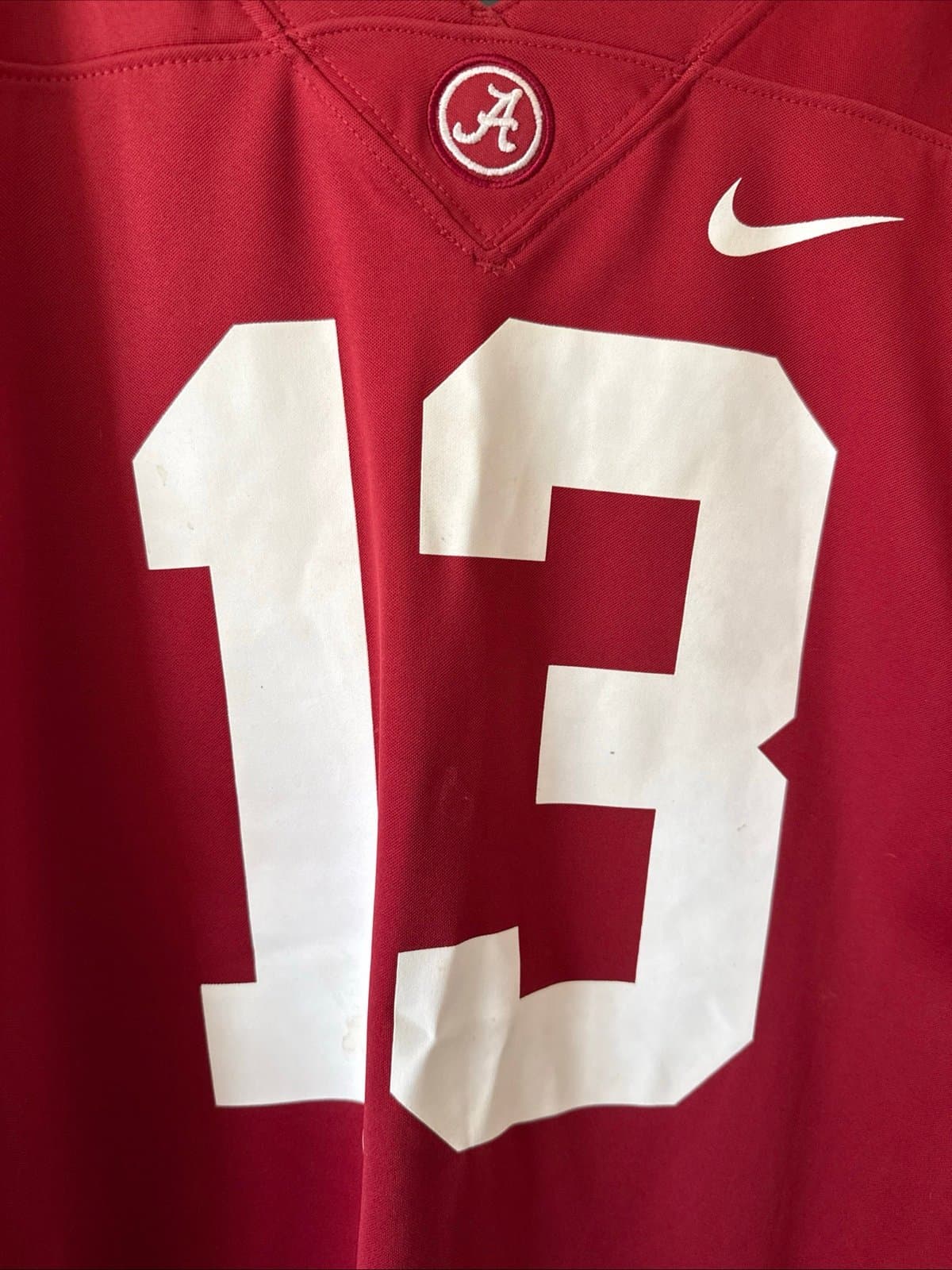 Men’s Nike Tua Tagovailoa #13 Alabama Crimson Tide Game Jersey Sz S - Red RARE - Thumbnail 2