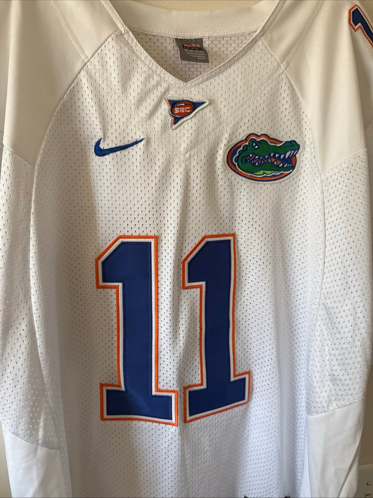 Men’s Nike Jordan Reed #11 Florida Gators Authentic Jersey Sz 54 - White RARE - Thumbnail 2