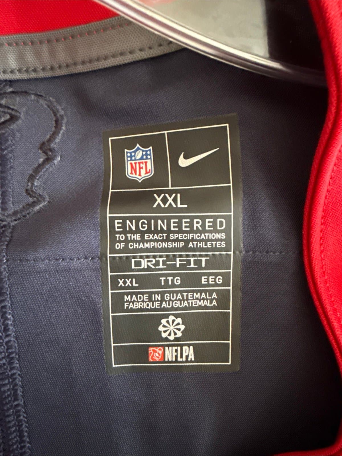 Men’s Nike CJ Stroud #7 Houston Texans Vapor Lmtd Away NFL Jersey Sz 2XL - Blue - Thumbnail 4