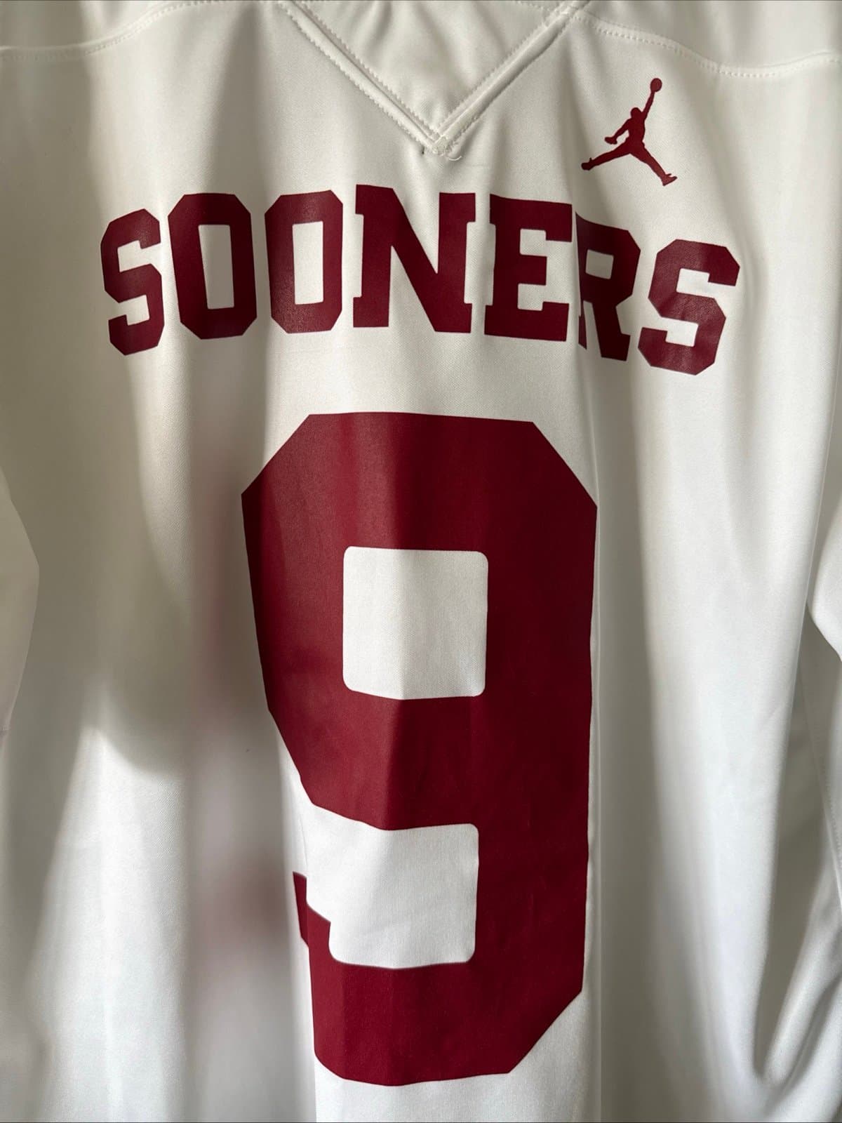 Men’s Nike Michael Hawkins Jr. #9 Oklahoma Sooners Football Jersey Sz L - RARE - Thumbnail 2