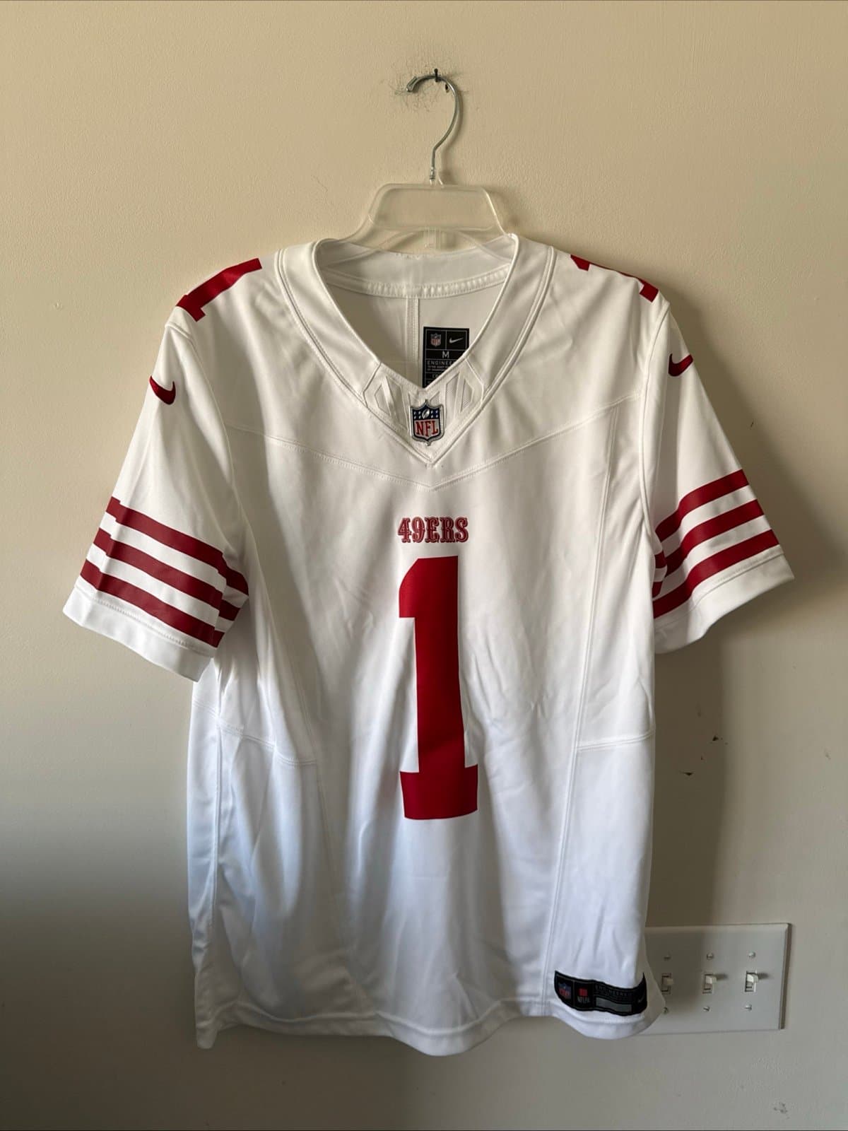 MEN’S NIKE DEEBO SAMUEL SR #1 SAN FRANCISCO 49ers VAPOR LMTD JERSEY SZ M - RARE - Image 1