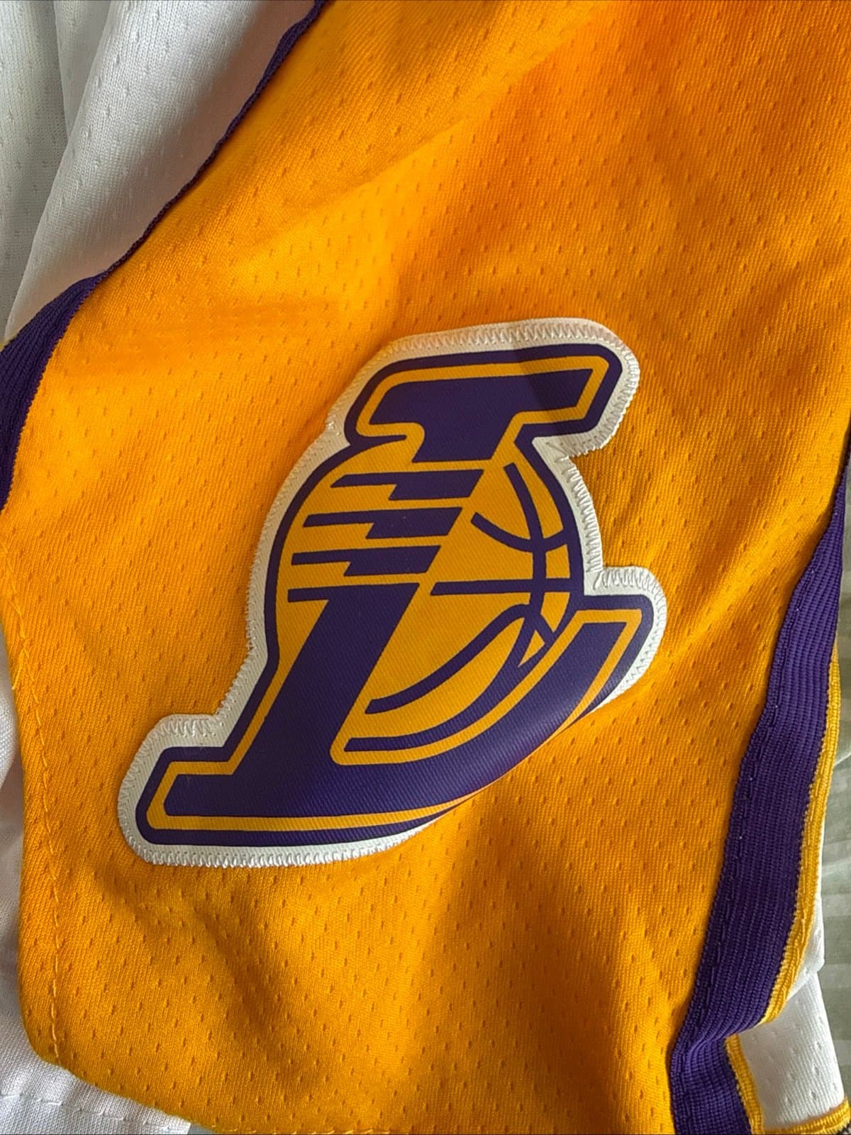 Men’s Nike Los Angeles Lakers Player Issued Swingman Shorts Sz 54 - White RARE - Thumbnail 3