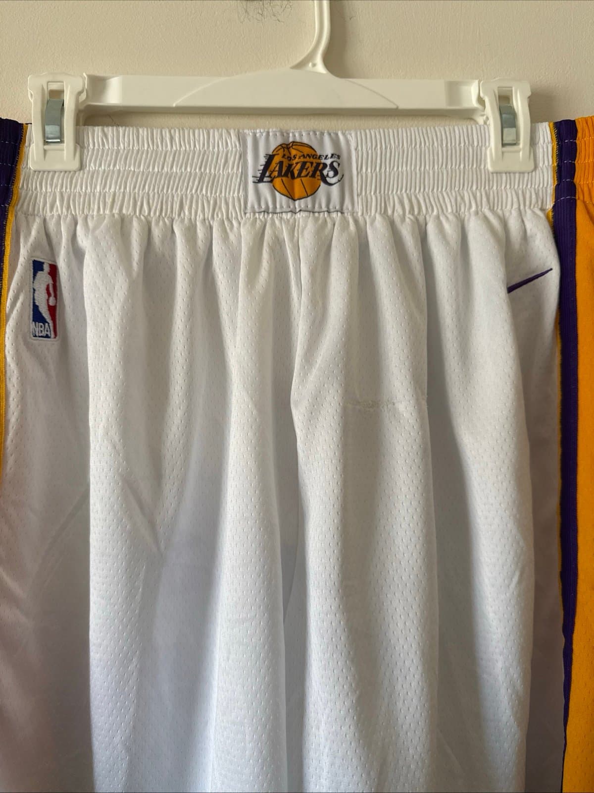 Men’s Nike Los Angeles Lakers Player Issued Swingman Shorts Sz 54 - White RARE - Thumbnail 2