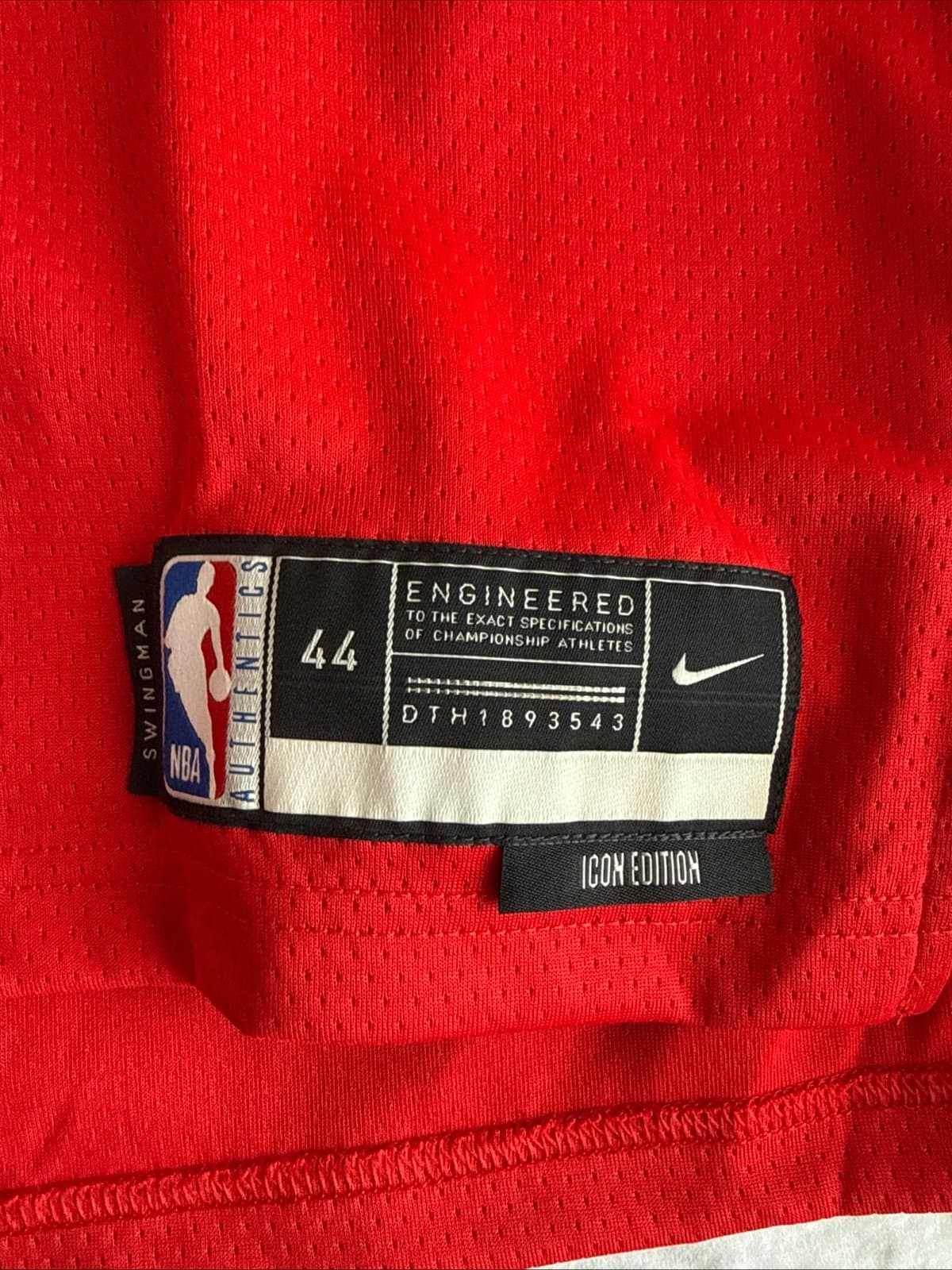 Men’s Nike Jalen Green #4 Houston Rockets Icon Edition Jersey Sz 44 - Red NWT - Thumbnail 3