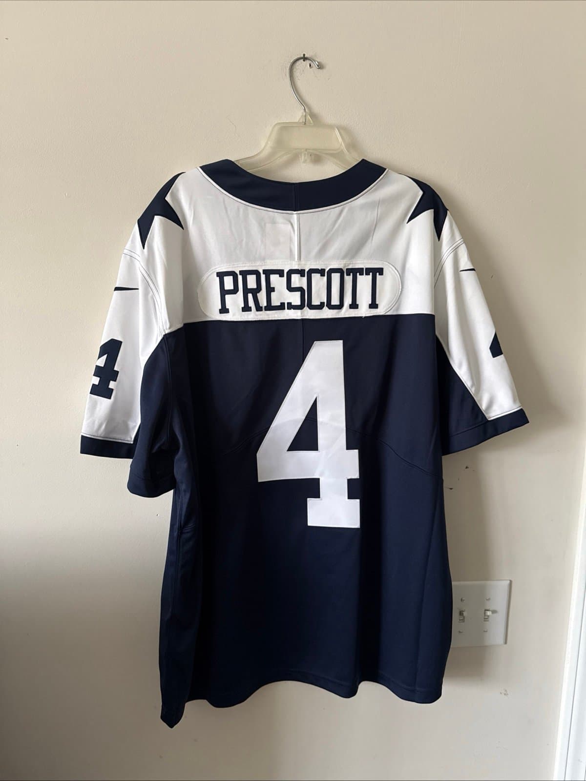 Mens Nike Dak Prescott #4 Dallas Cowboys VAPOR LMTD Throwback NFL Jersey Sz 3XL - Thumbnail 7
