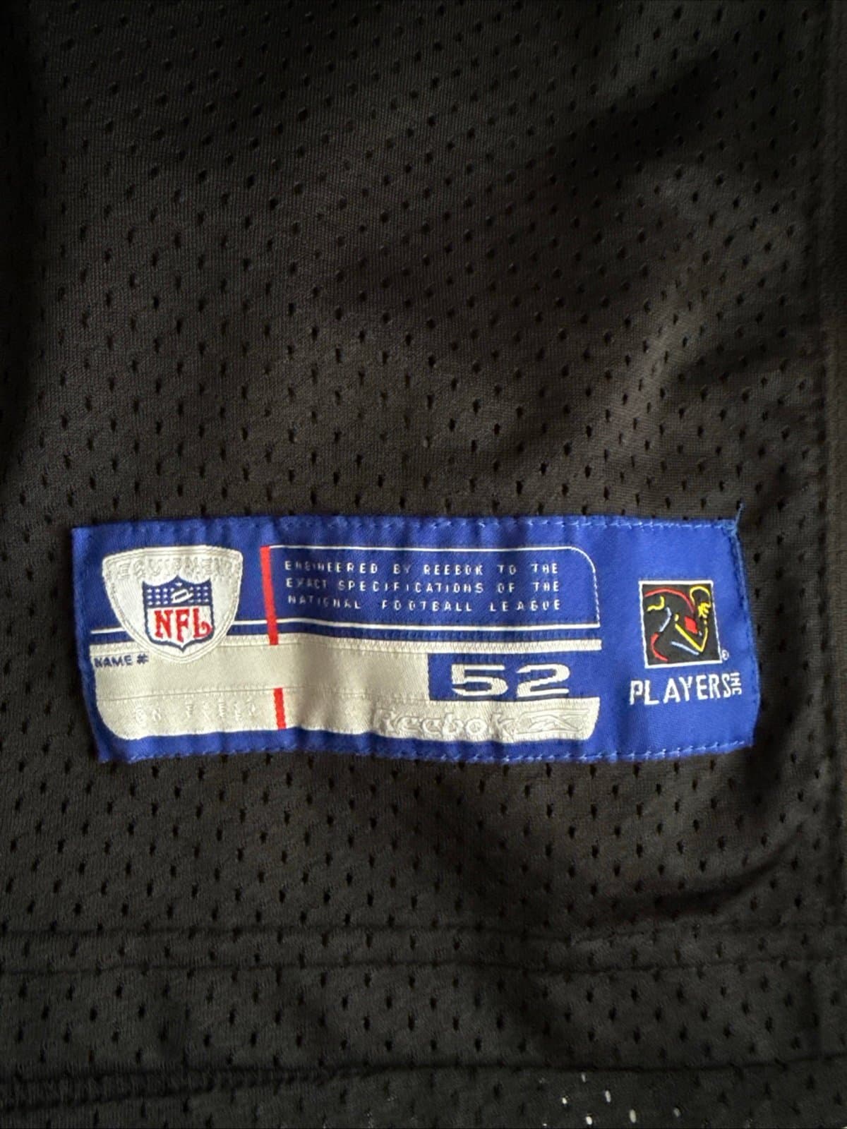 Men’s Reebok JULIUS PEPPERS #90 Carolina Panthers NFL Jersey Sz 52 - Black RARE - Thumbnail 3