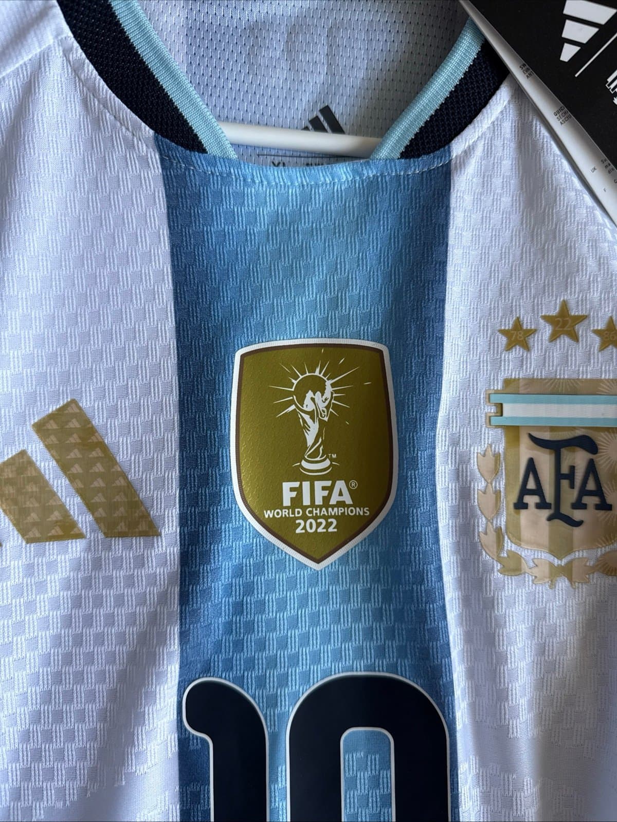 Men's adidas Messi #10 Argentina Authentic Home Jersey 2026 WC Sz XL - NWT RARE - Thumbnail 5