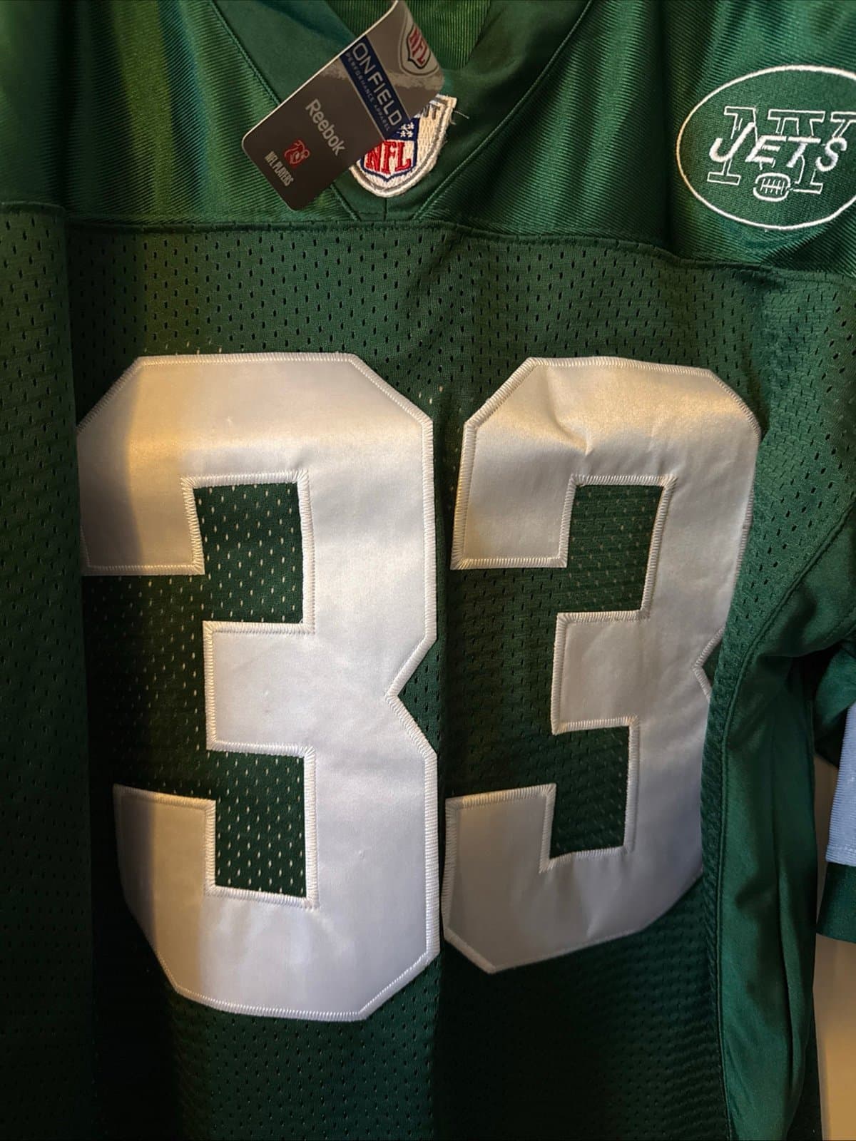Men’s Reebok Chris Ivory #33 New York Jets NFL Jersey Sz 54 - Green NWT RARE - Thumbnail 2