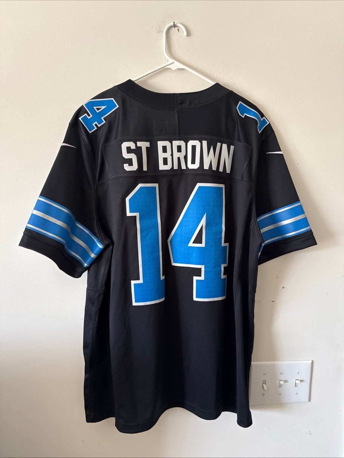Men’s Nike Amon-Ra St. Brown #14 Detroit Lions 2nd Alt Vapor Lmtd Jersey Sz XL - Thumbnail 6