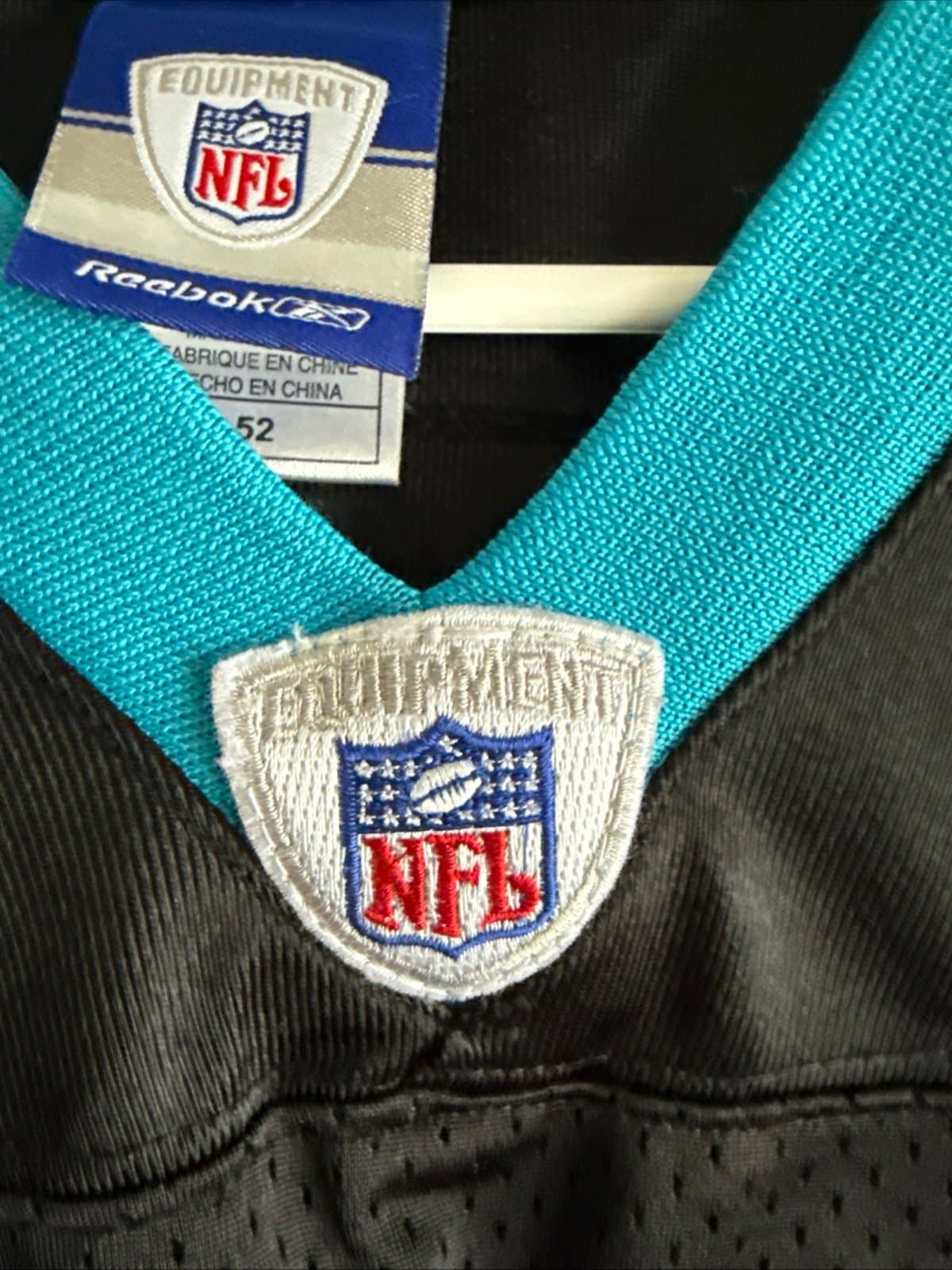 Men’s Reebok JULIUS PEPPERS #90 Carolina Panthers NFL Jersey Sz 52 - Black RARE - Thumbnail 5