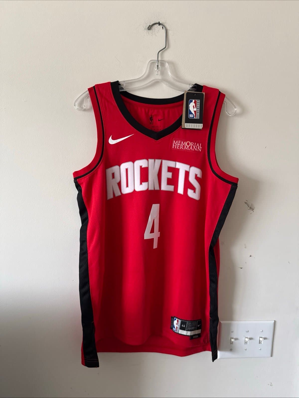 Men’s Nike Jalen Green #4 Houston Rockets Icon Edition Jersey Sz 44 - Red NWT - Image 1
