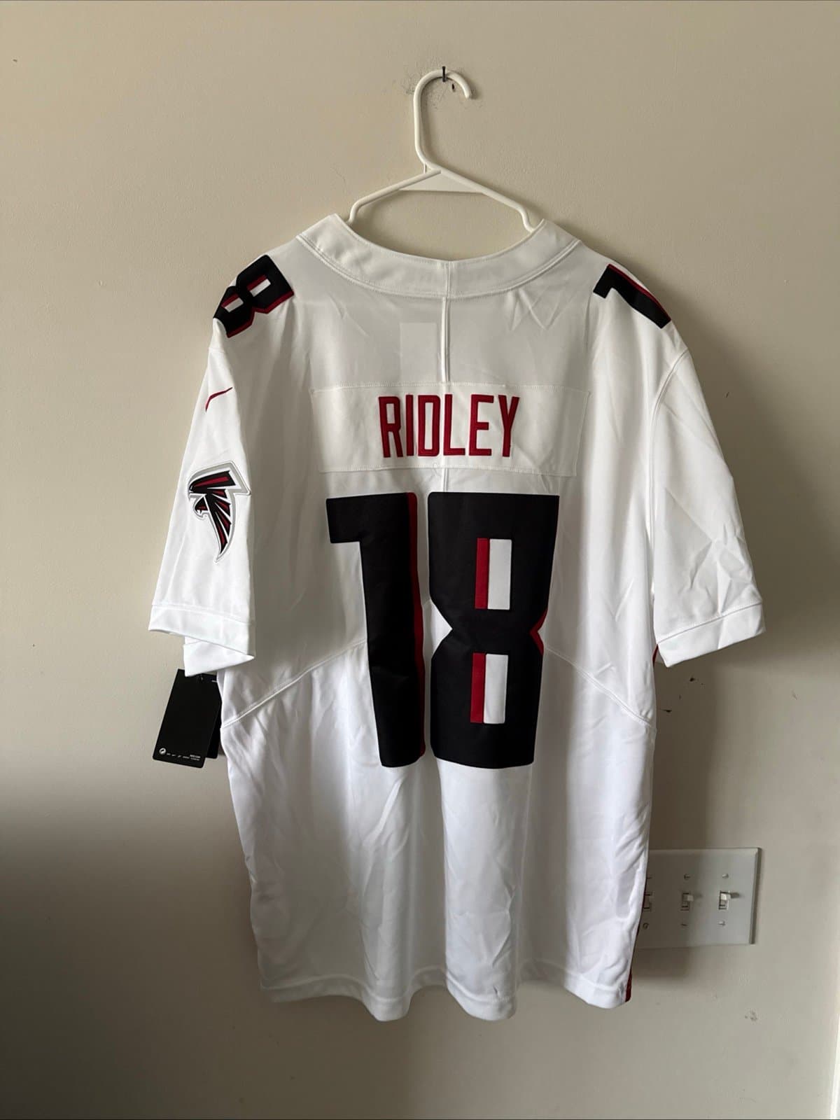 Men’s Nike Calvin Ridley #18 Atlanta Falcons NFL Jersey Sz 2XL - White NWT RARE - Thumbnail 7