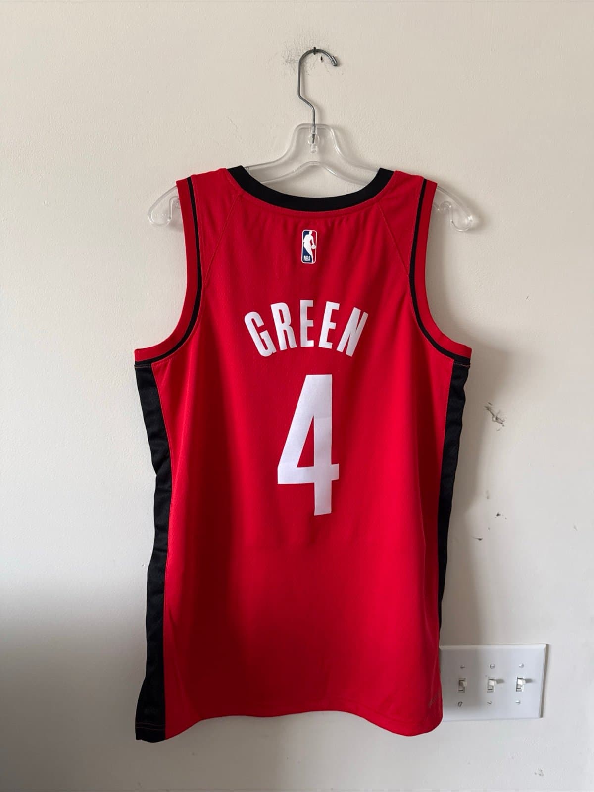 Men’s Nike Jalen Green #4 Houston Rockets Icon Edition Jersey Sz 44 - Red NWT - Thumbnail 6