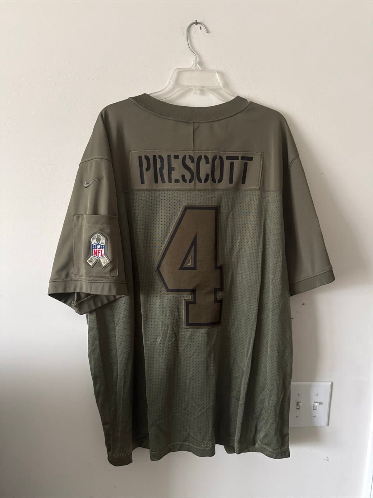 Men’s Nike Dak Precott #4 Dallas Cowboys 2019 Salute To Service Jersey Sz 3XL - Thumbnail 8