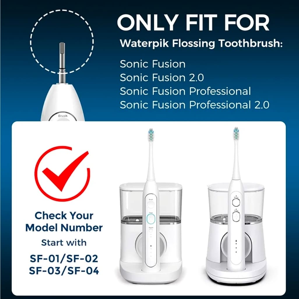 Waterpik Sonic Fusion Replacement Toothbrush Heads 6 Pack - Thumbnail 2