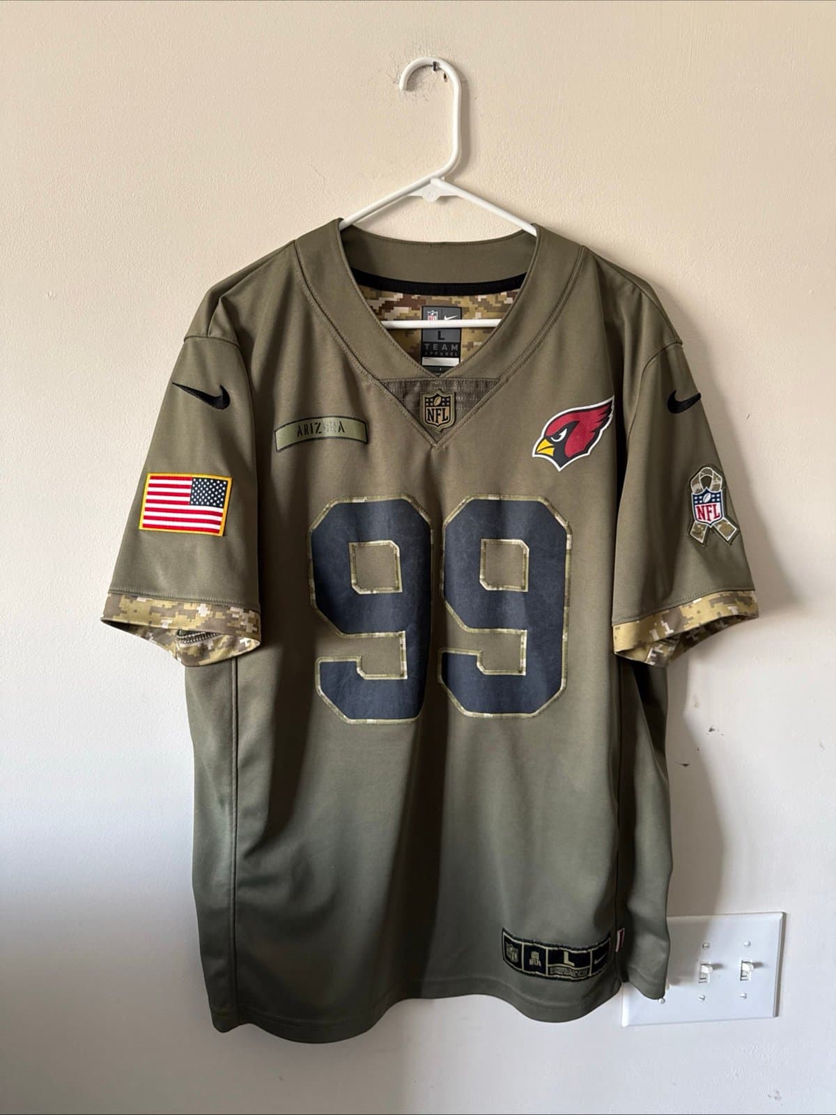 Men's Nike JJ Watt #99 Arizona Cardinals Salute To Service Lmtd Jersey Sz L RARE - Image 1