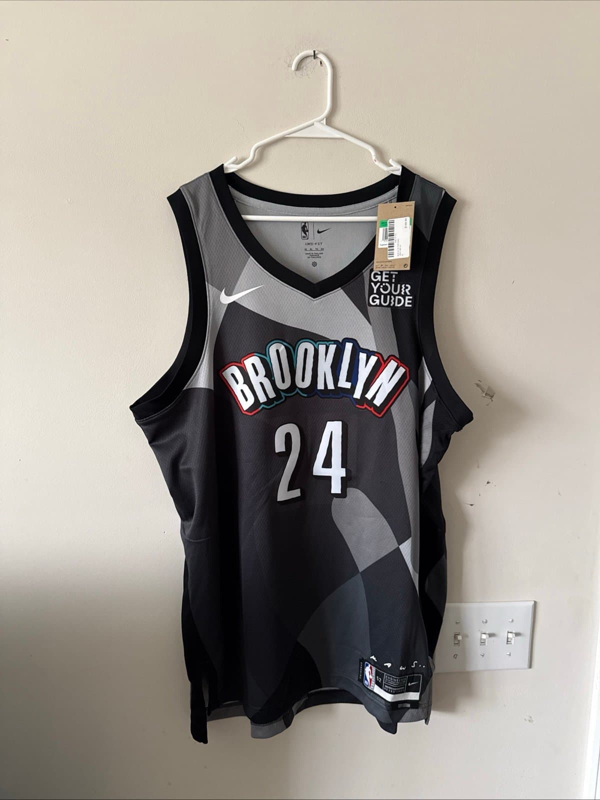 Men’s Nike x KAWS Cam Thomas #24 Brooklyn Nets City Edition Jersey Sz 52 - NWT - Image 1