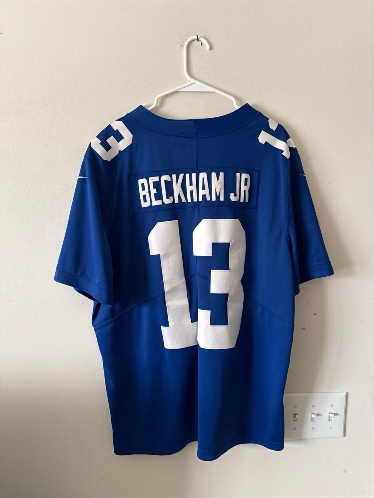Men’s Nike ODELL BECKHAM JR #13 NY Giants Vapor Limited Jersey Sz XL - Blue RARE - Thumbnail 6