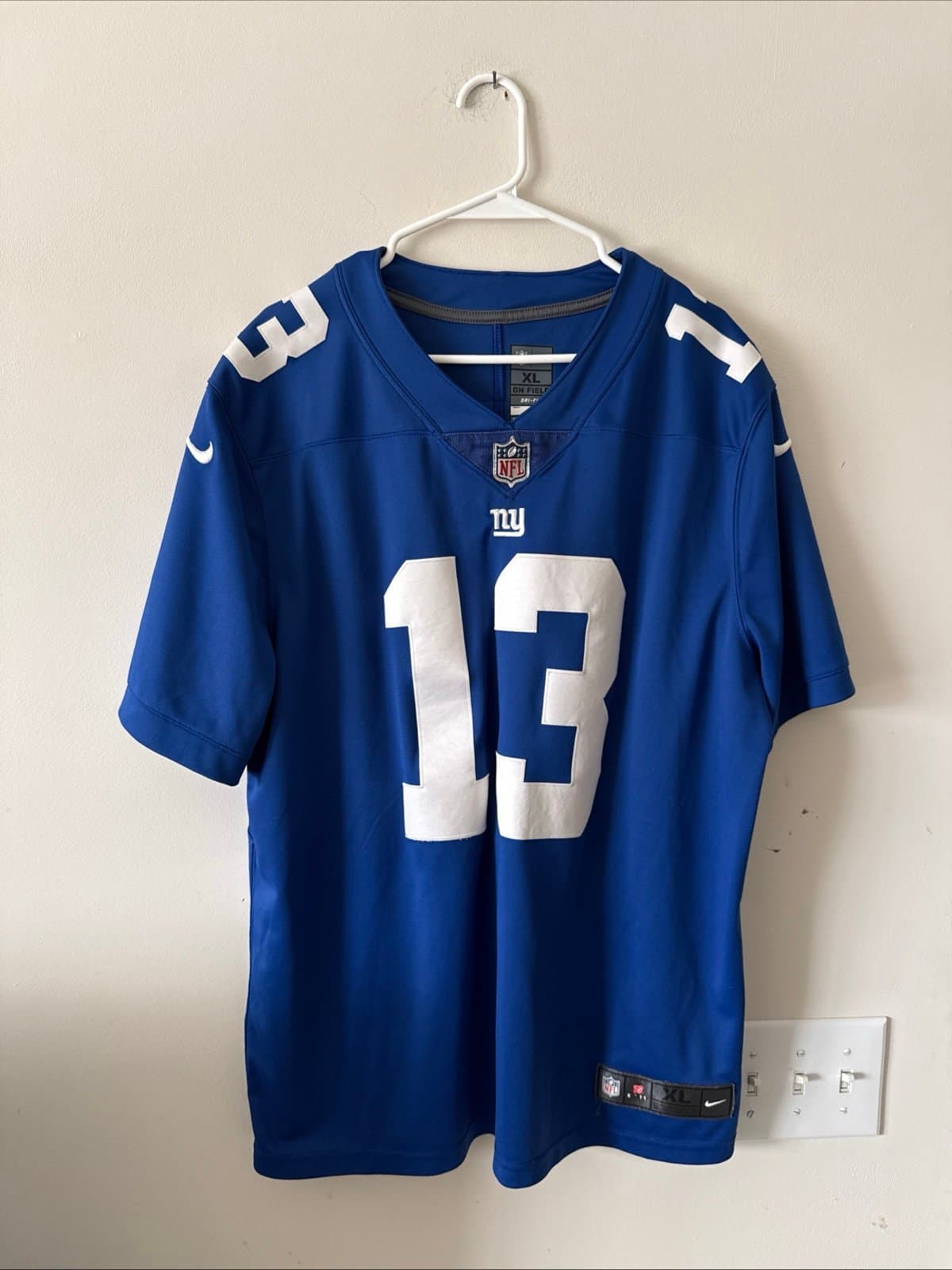 Men’s Nike ODELL BECKHAM JR #13 NY Giants Vapor Limited Jersey Sz XL - Blue RARE - Image 1