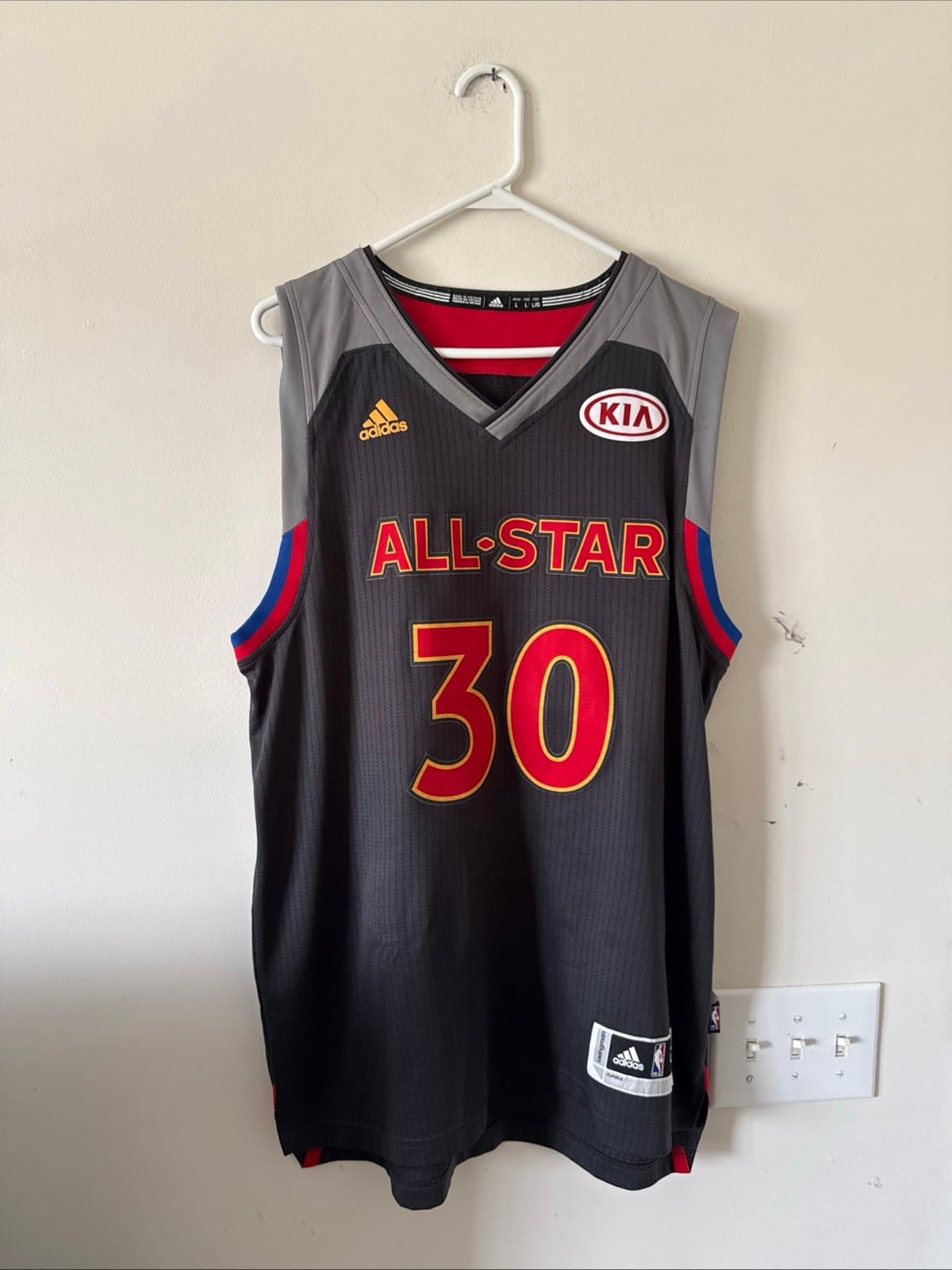 Men’s Adidas Stephen Curry #30 2017 NBA All-Star Game Swingman Jersey Sz L RARE - Image 1
