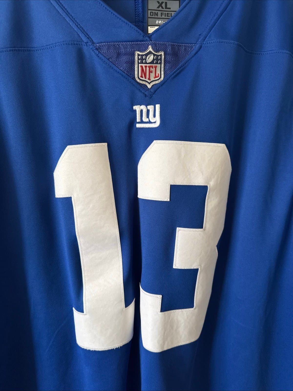 Men’s Nike ODELL BECKHAM JR #13 NY Giants Vapor Limited Jersey Sz XL - Blue RARE - Thumbnail 2