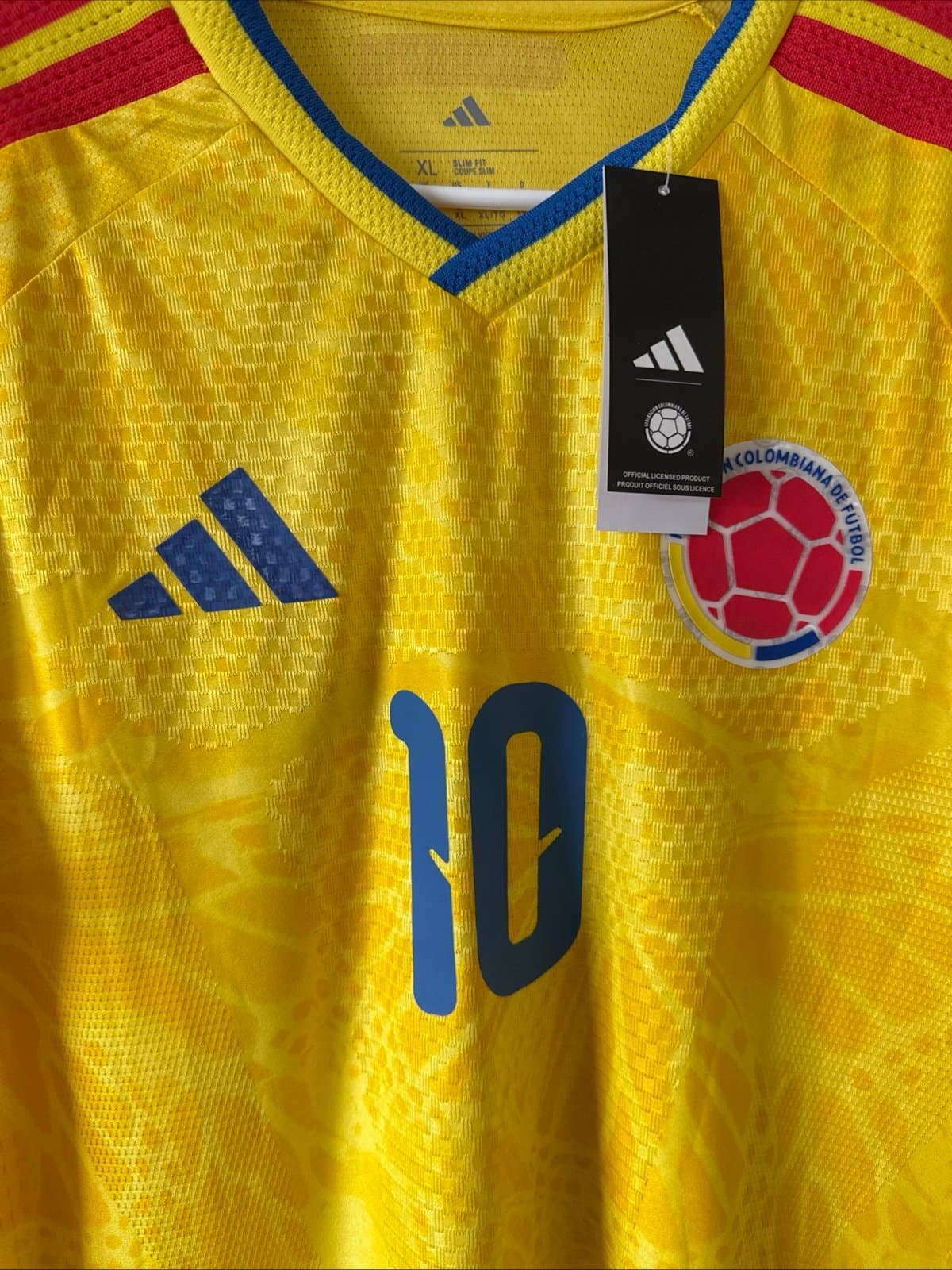 Men’s adidas James Rodriguez #10 Columbia Authentic 2026 WC Jersey Sz XL - NWT - Thumbnail 2