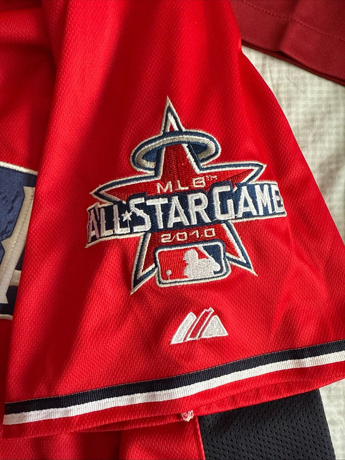 Men’s Majestic Authentic Derek Jeter 2010 All Star Jersey New York Yankees Sz 50 - Thumbnail 4