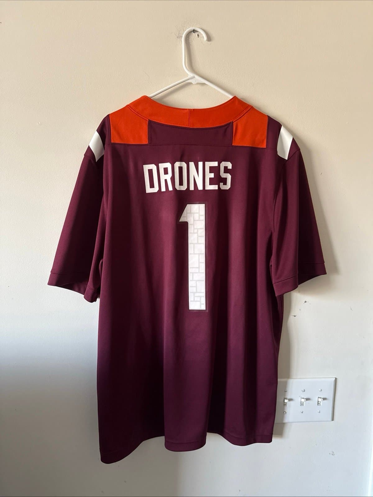 Men’s Nike Kyron Drones #1 Virginia Tech Hokies 2025 Dri Fit Jersey Sz XL - RARE - Thumbnail 7