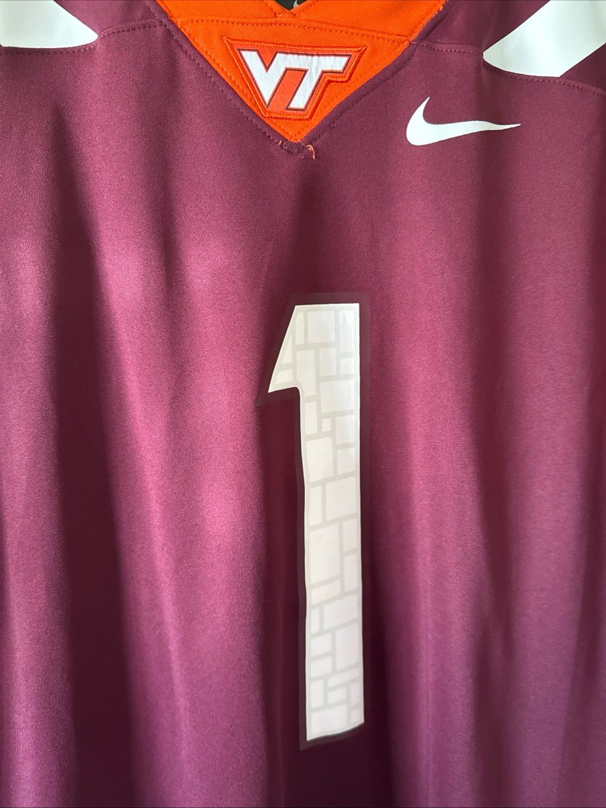 Men’s Nike Kyron Drones #1 Virginia Tech Hokies 2025 Dri Fit Jersey Sz XL - RARE - Thumbnail 2