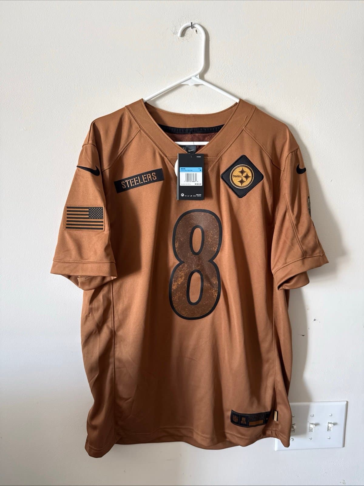 Men's Nike Kenny Pickett #8 Steelers Salute To Service Jersey Sz M - NWT RARE