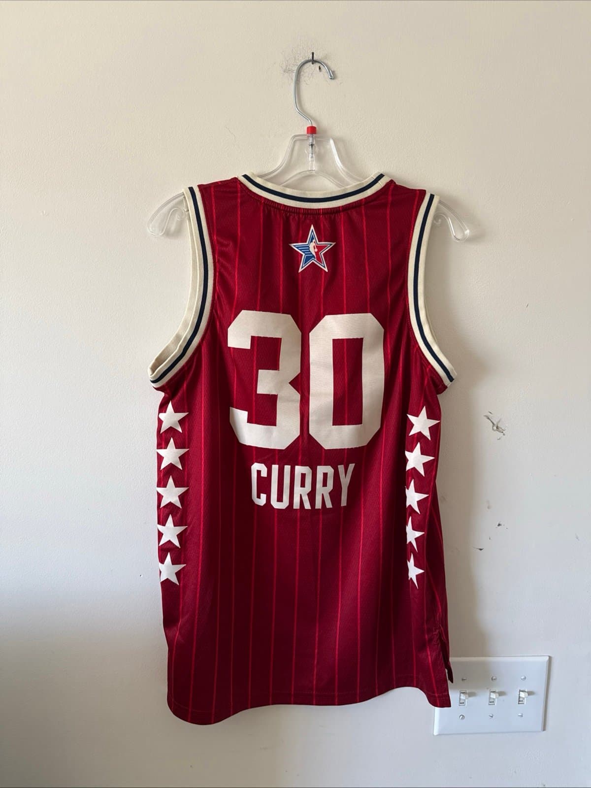 Men’s Jordan Stephen Curry#30 2024 NBA All-Star Game Jersey Sz 44 - Red RARE - Thumbnail 6