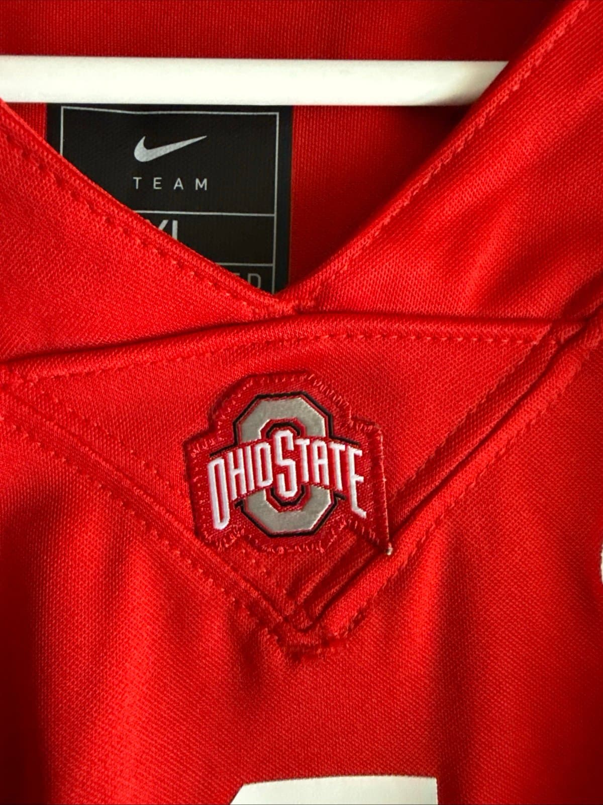 Men’s Nike Will Howard #1 Ohio State Buckeyes NCAA Jersey Sz XL - Red RARE - Thumbnail 5