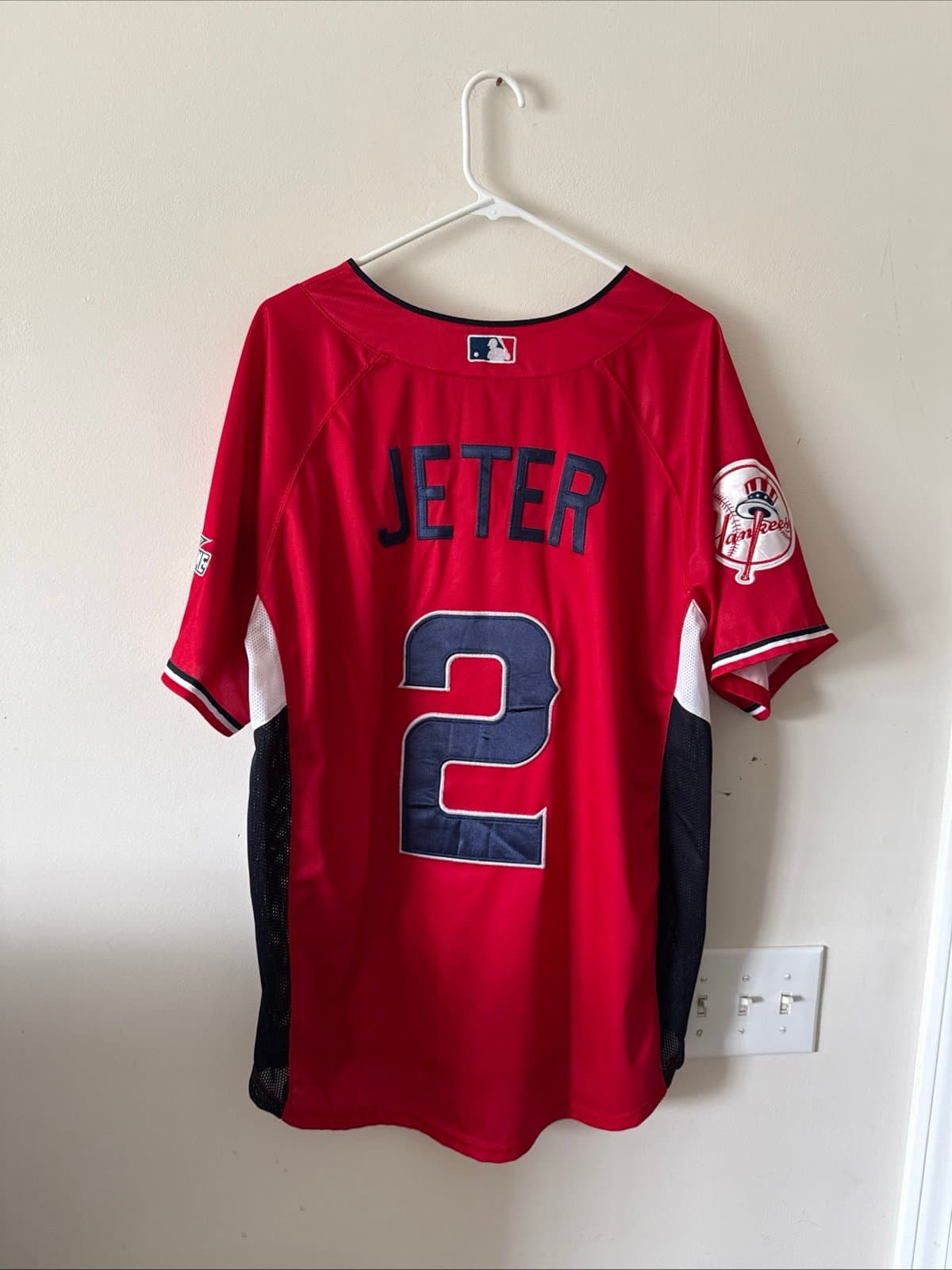 Men’s Majestic Authentic Derek Jeter 2010 All Star Jersey New York Yankees Sz 50 - Thumbnail 6