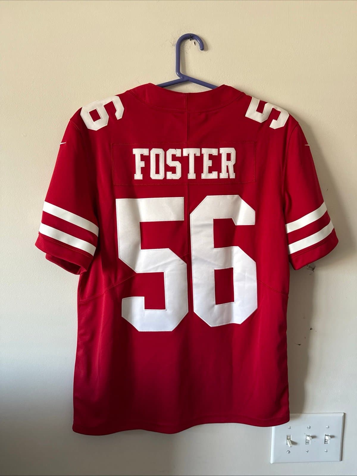 Men’s Nike Reuben Foster #56 San Francisco 49ers Vapor Lmtd Jersey Sz M Red RARE - Thumbnail 6