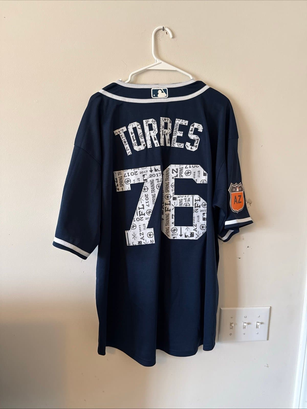 Men's Majestic SD Padres Jose Torres #76 2017 Spring Training Jersey Sz 2XL RARE - Thumbnail 8