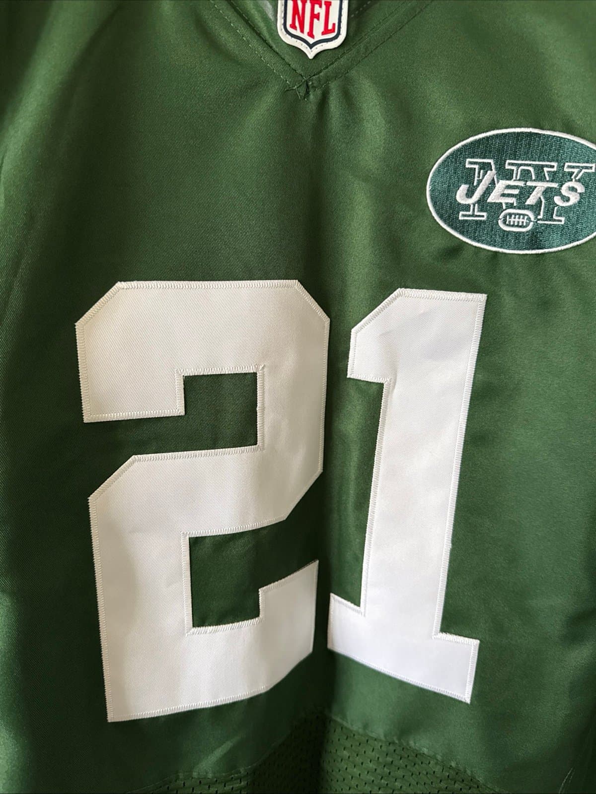Men’s Nike CHRIS JOHNSON #21 New York Jets NFL Stitched Jersey Sz 52 Green RARE - Thumbnail 2