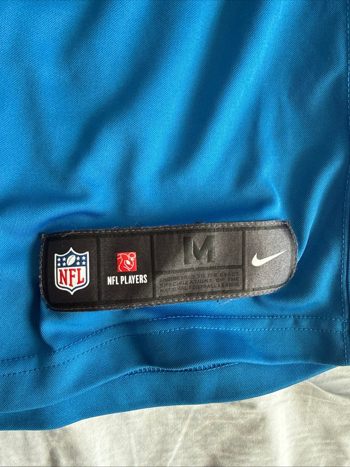 Men’s Nike Calvin Johnson #81 Detroit Lions Vapor Limited Jersey Sz M Blue RARE - Thumbnail 3