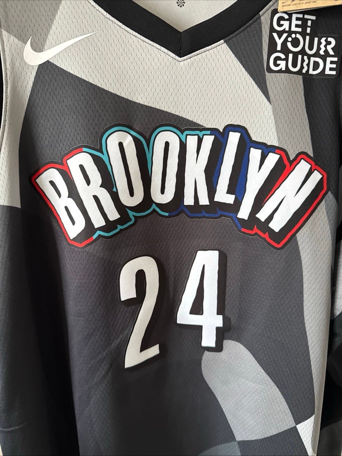 Men’s Nike x KAWS Cam Thomas #24 Brooklyn Nets City Edition Jersey Sz 52 - NWT - Thumbnail 2